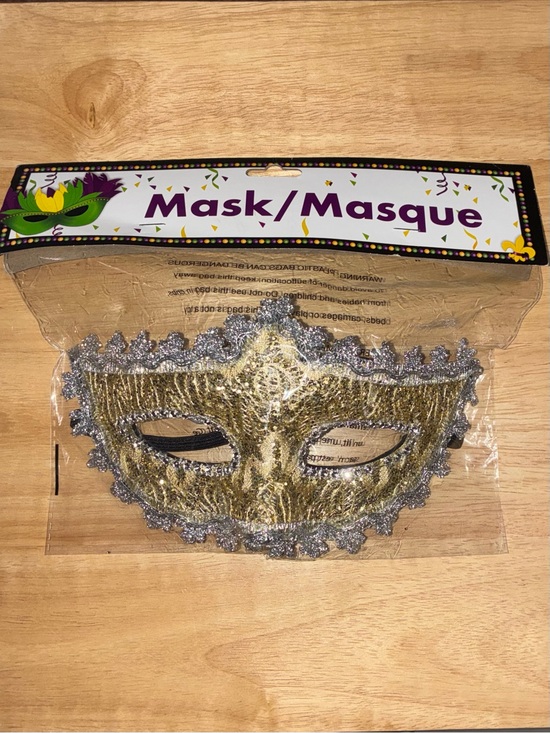 Accessories - Gold & Silver Glitter Masquerade Eye Mask – Lace Venetian Party Costume